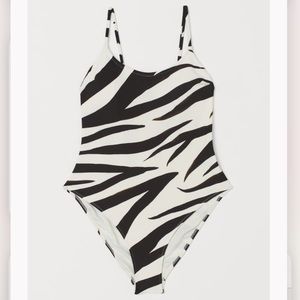 H&M Zebra Print One Piece